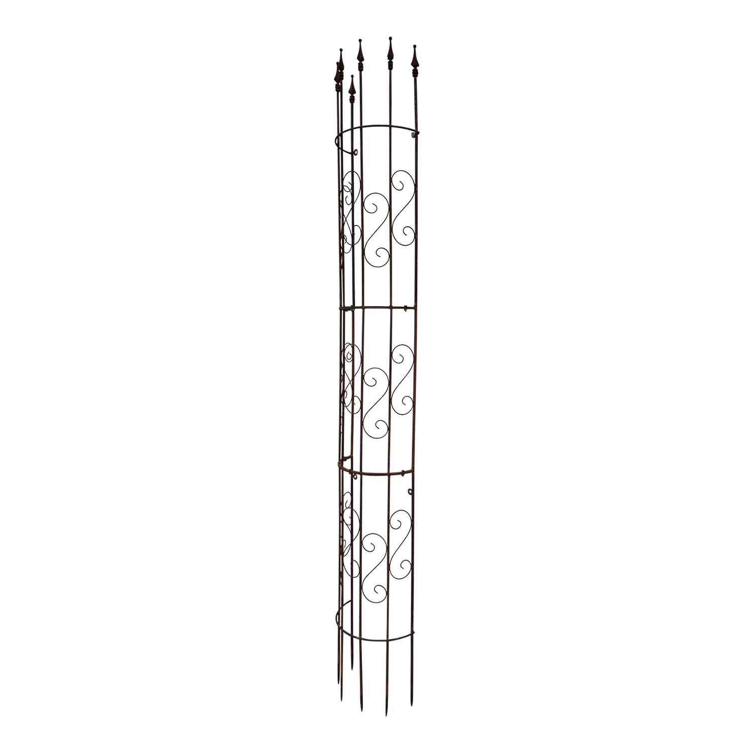 Rankgitter Spalier Rankhilfe Fallrohr Pisa XXL Clematis Roh Rost halbrund 275cm