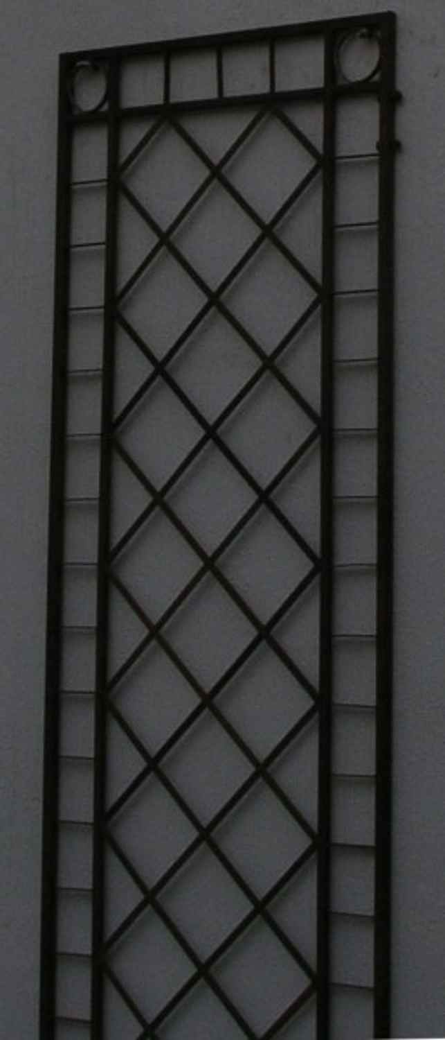 Metall Eisen Rankgitter Spalier Rankhilfe Wandgitter Meran 60 Roh Rost 2-er Set