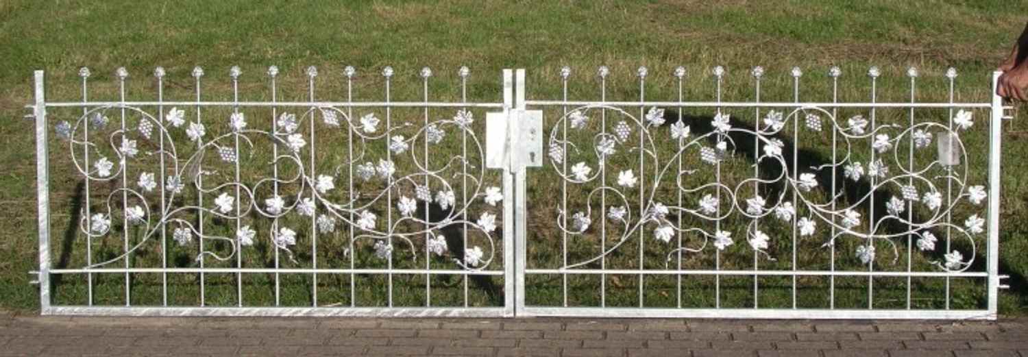 Hoftor Gartentor Einfahrtstor Metall Schmiedeeisen Bachus-FT400/100R Verzinkt Hoftor Gartentor Einfahrtstor Metall Schmiedeeisen Bachus-FT400/100R Verzinkt