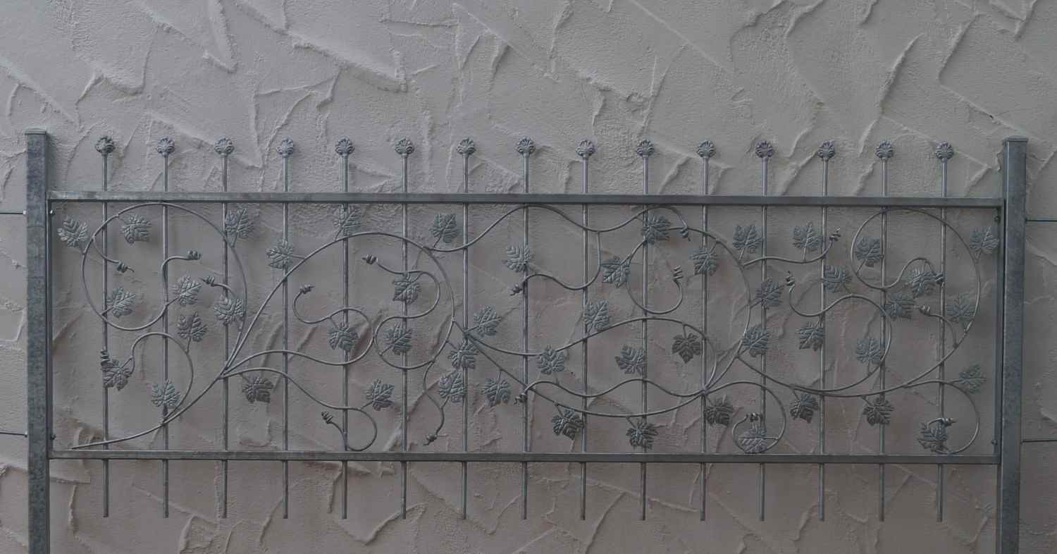 1 Meter Metallzaun Gartenzaun Schmiedeeisen Zäune Zaun Bachus-Z80/200 verzinkt 1 Meter Metallzaun Gartenzaun Schmiedeeisen Zäune Zaun Bachus-Z80/200 verzinkt