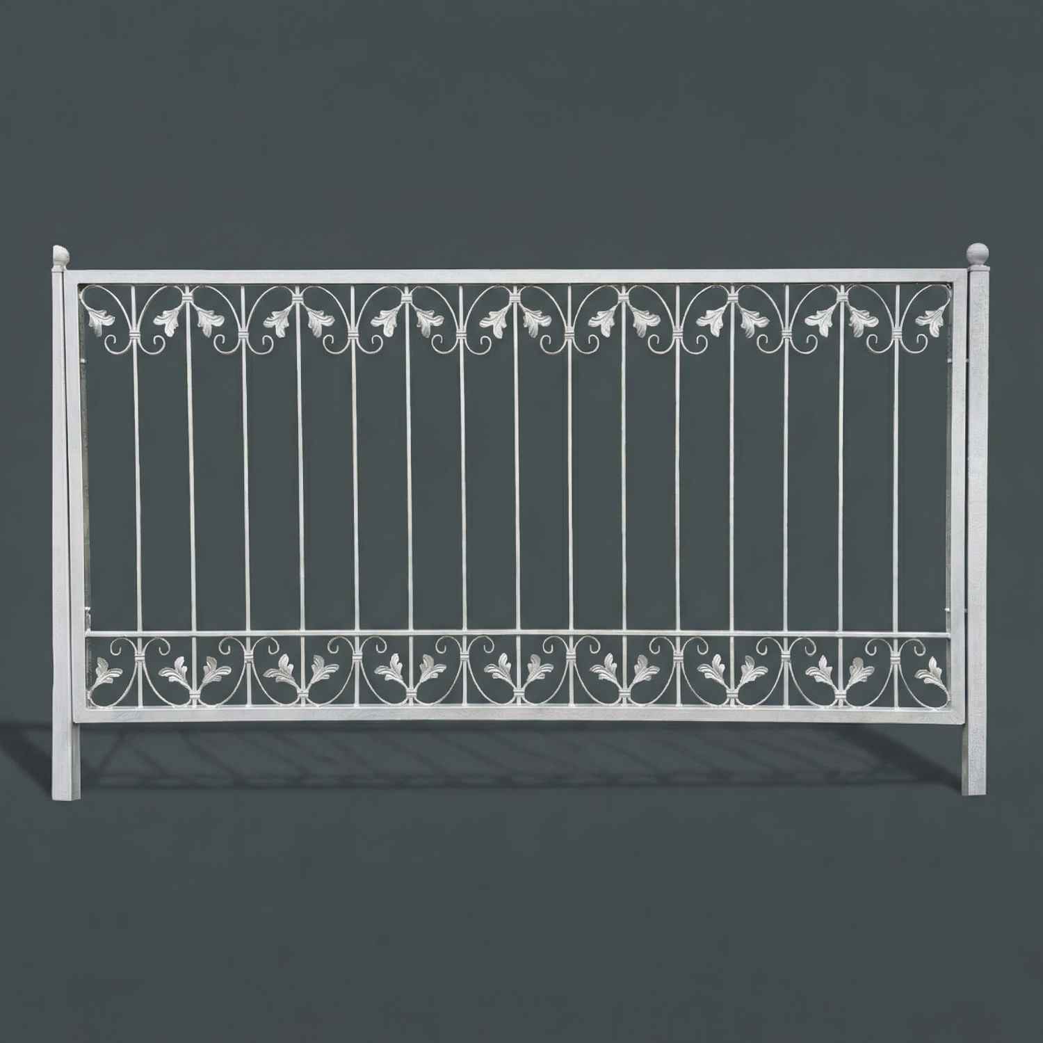 Schmiedeeisen Gartenzaun Metallzaun Zaunelement Monaco-Z100/200 Feuer Verzinkt Schmiedeeisen Gartenzaun Metallzaun Zaunelement Monaco-Z100/200 Feuer Verzinkt