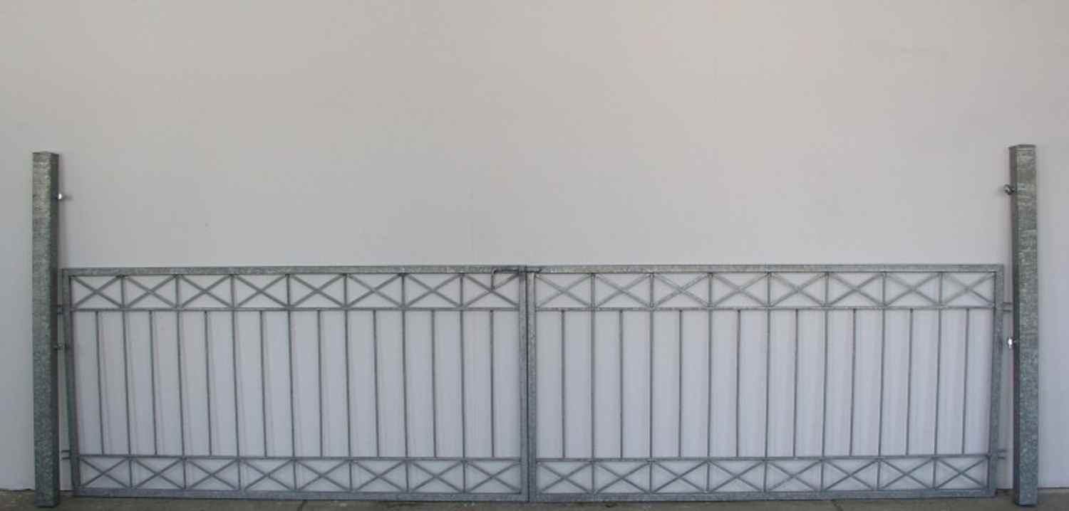 Gartentor Hoftor Einfahrtstor Metall modern Crossline-FT600/120R Verzinkt P.-Set 120 Gartentor Hoftor Einfahrtstor Metall modern Crossline-FT600/120R Verzinkt P.-Set 120