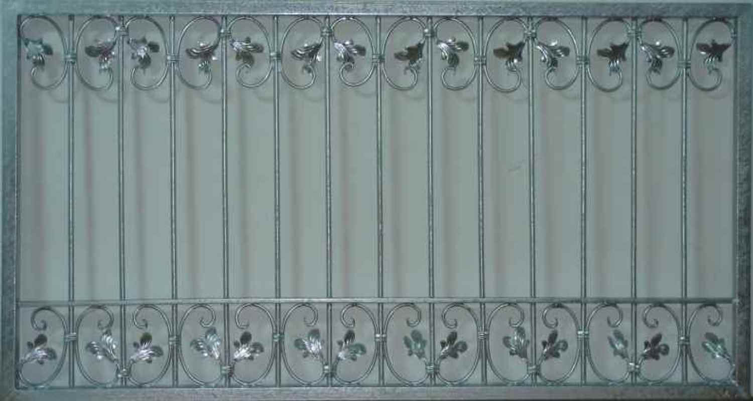 Schmiedeeisen Metallzaun Zaunelement Monaco-Z100/300 Geländer Feuer Verzinkt Schmiedeeisen Metallzaun Zaunelement Monaco-Z100/300 Geländer Feuer Verzinkt