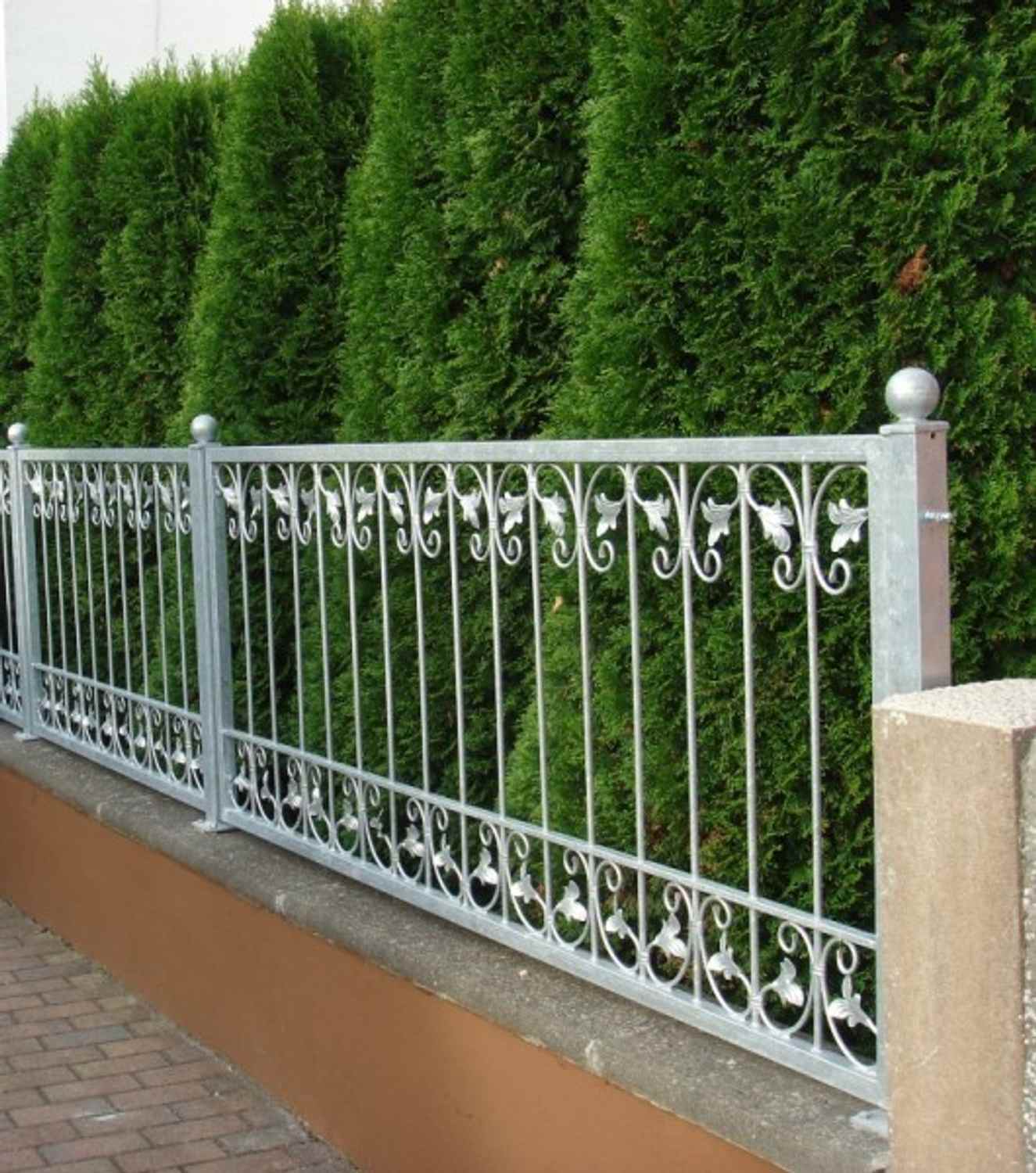 1 Meter Schmiedeeisen Metallzaun Gartenzaun Monaco-Z120/200 FeuerVerzinkt Zink 1 Meter Schmiedeeisen Metallzaun Gartenzaun Monaco-Z120/200 FeuerVerzinkt Zink