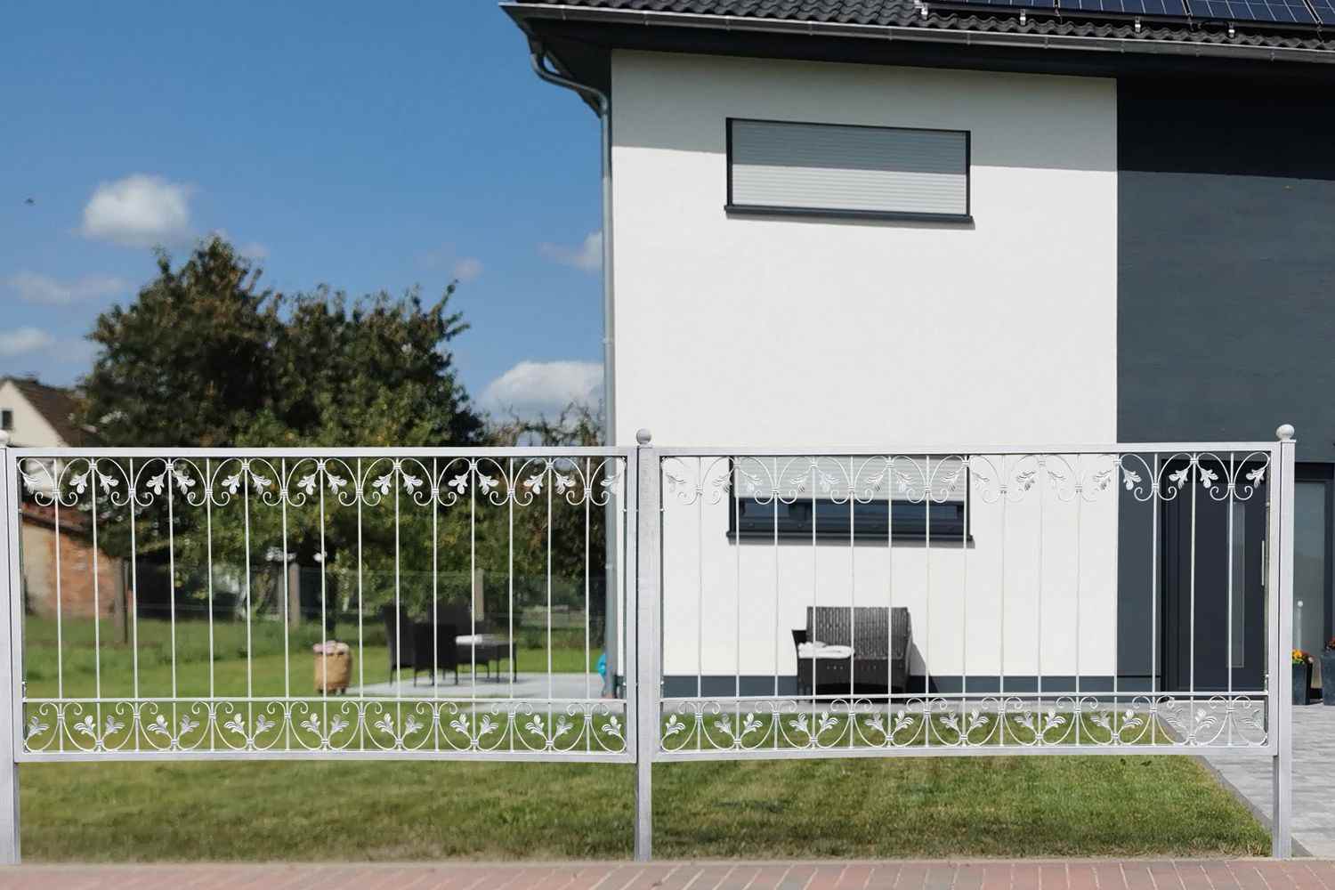 1 Meter Schmiedeeisen Metallzaun Gartenzaun Monaco-Z120/200 FeuerVerzinkt Zink 1 Meter Schmiedeeisen Metallzaun Gartenzaun Monaco-Z120/200 FeuerVerzinkt Zink