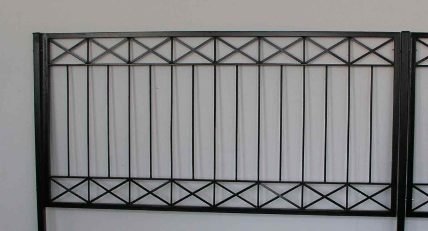 1 Meter Gartenzaun Zäune Zaunfeld Metallzaun Balkon Crossline-Z80/200 verzinkt 1 Meter Gartenzaun Zäune Zaunfeld Metallzaun Balkon Crossline-Z80/200 verzinkt