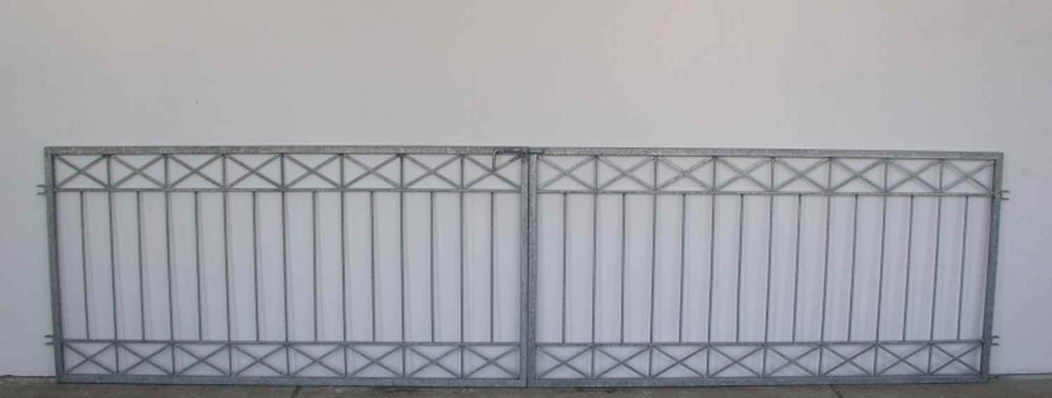 Gartentor Hoftor Einfahrtstor Metall modern Crossline-FT600/100R Feuer Verzinkt Gartentor Hoftor Einfahrtstor Metall modern Crossline-FT600/100R Feuer Verzinkt