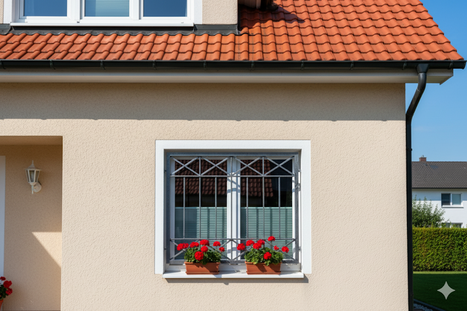 Metall Gitter Sicherheitsgitter Fenstergitter Crossline Z100/100 Verzinkt Duplex grau Pulverbeschichtet Metall Gitter Sicherheitsgitter Fenstergitter Crossline Z100/100 Verzinkt Duplex grau Pulverbeschichtet
