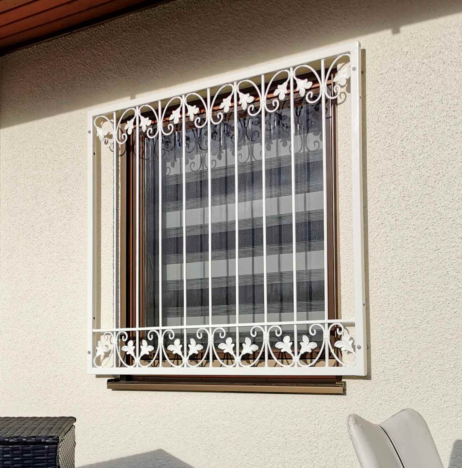 Fenstergitter Metall Schmiedeeisen Gitter Einbruchschutz Monaco-Z60/102 Feuer verzinkt Fenstergitter Metall Schmiedeeisen Gitter Einbruchschutz Monaco-Z60/102 Feuer verzinkt
