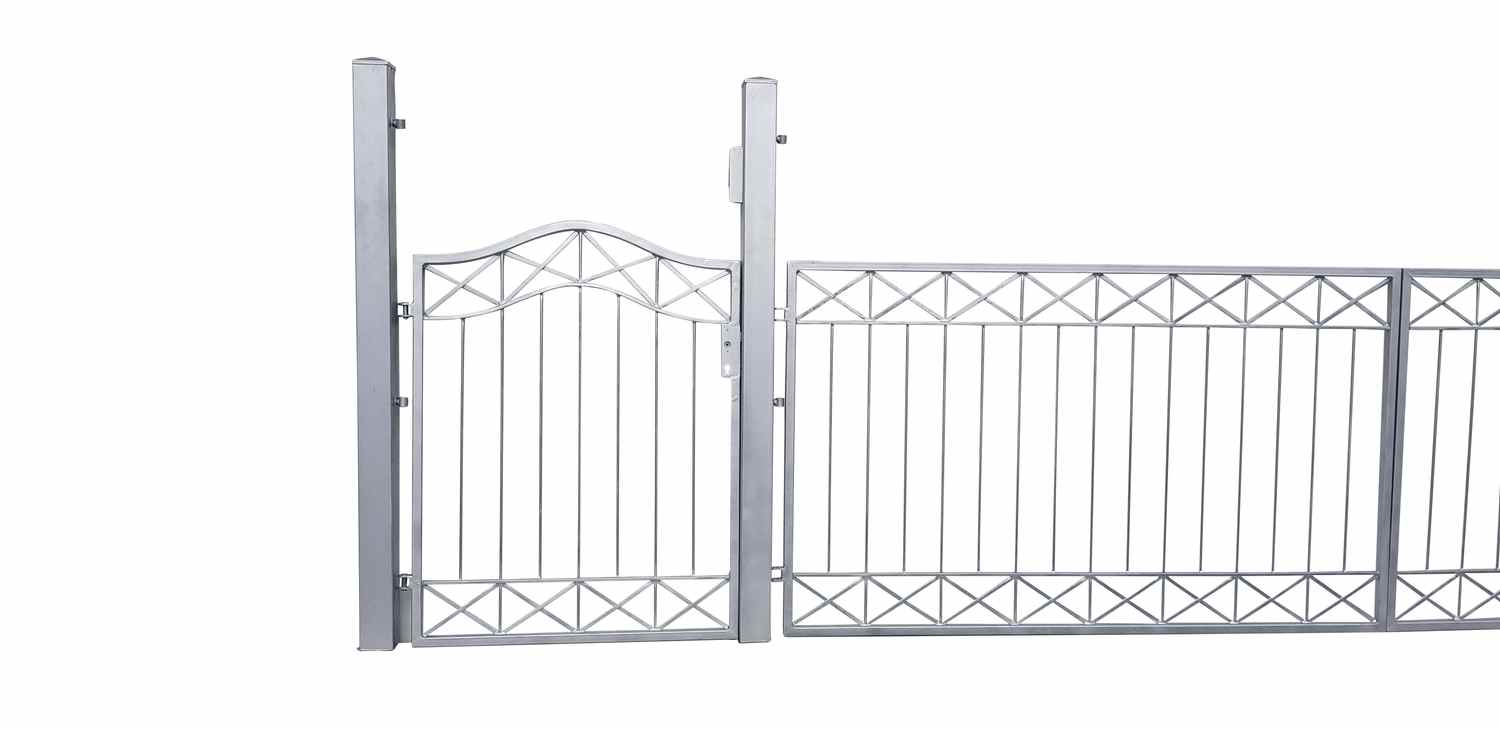 Gartentor Hoftor Tor Metall modern Crossline GFT500/100R P.-Set 100 Feuer Verzinkt Gartentor Hoftor Tor Metall modern Crossline GFT500/100R P.-Set 100 Feuer Verzinkt