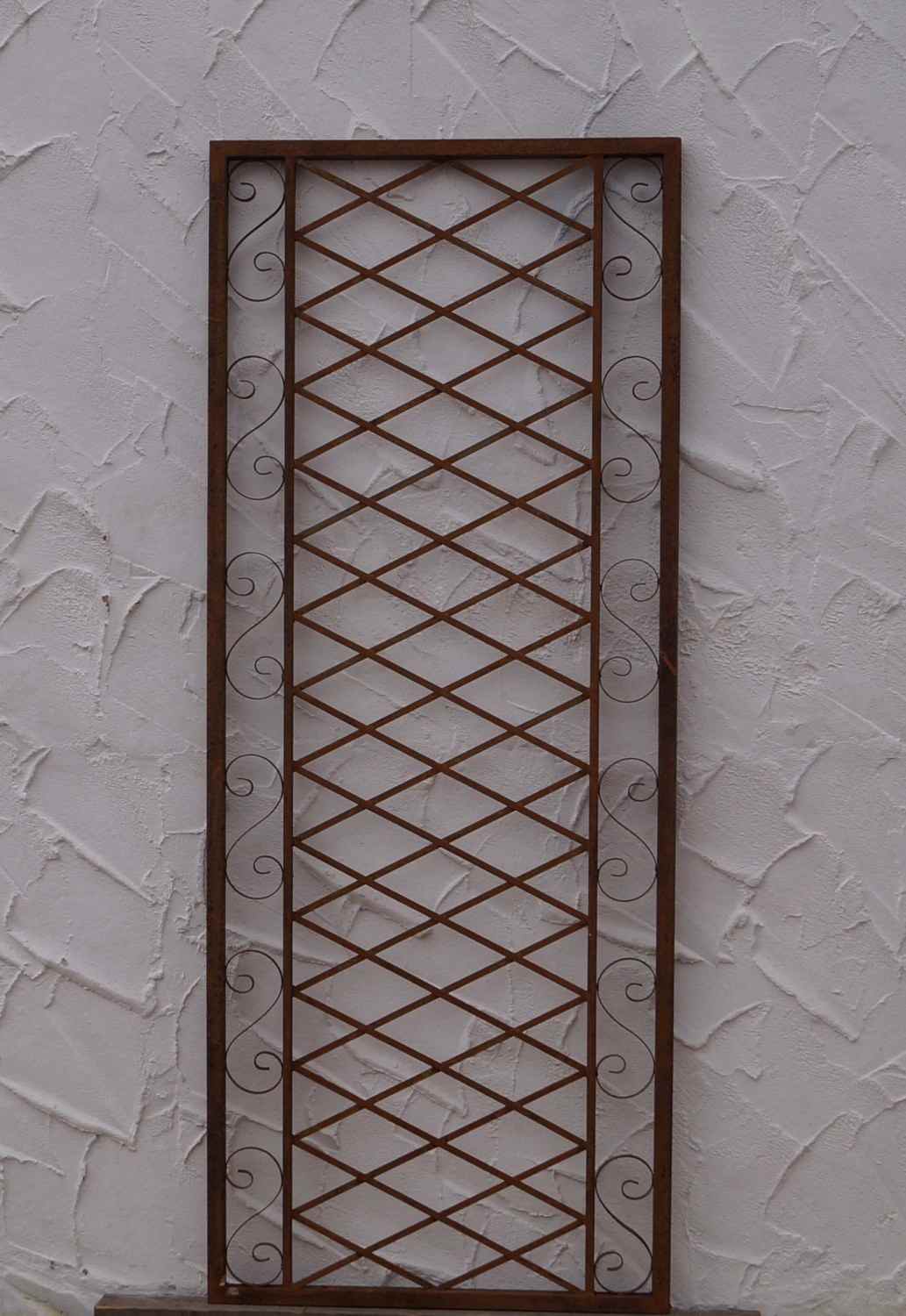 Schweres Rankgitter Spalier Rankhilfe Wandgitter San Marco 80 Verzinkt weiss 