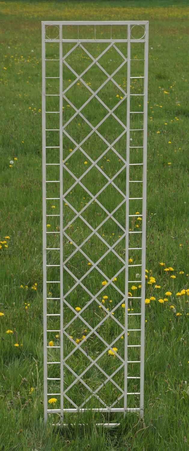 Metall Rankgitter Spalier Rankhilfe Wandgitter Meran 60  / 240 verzinkt weiss