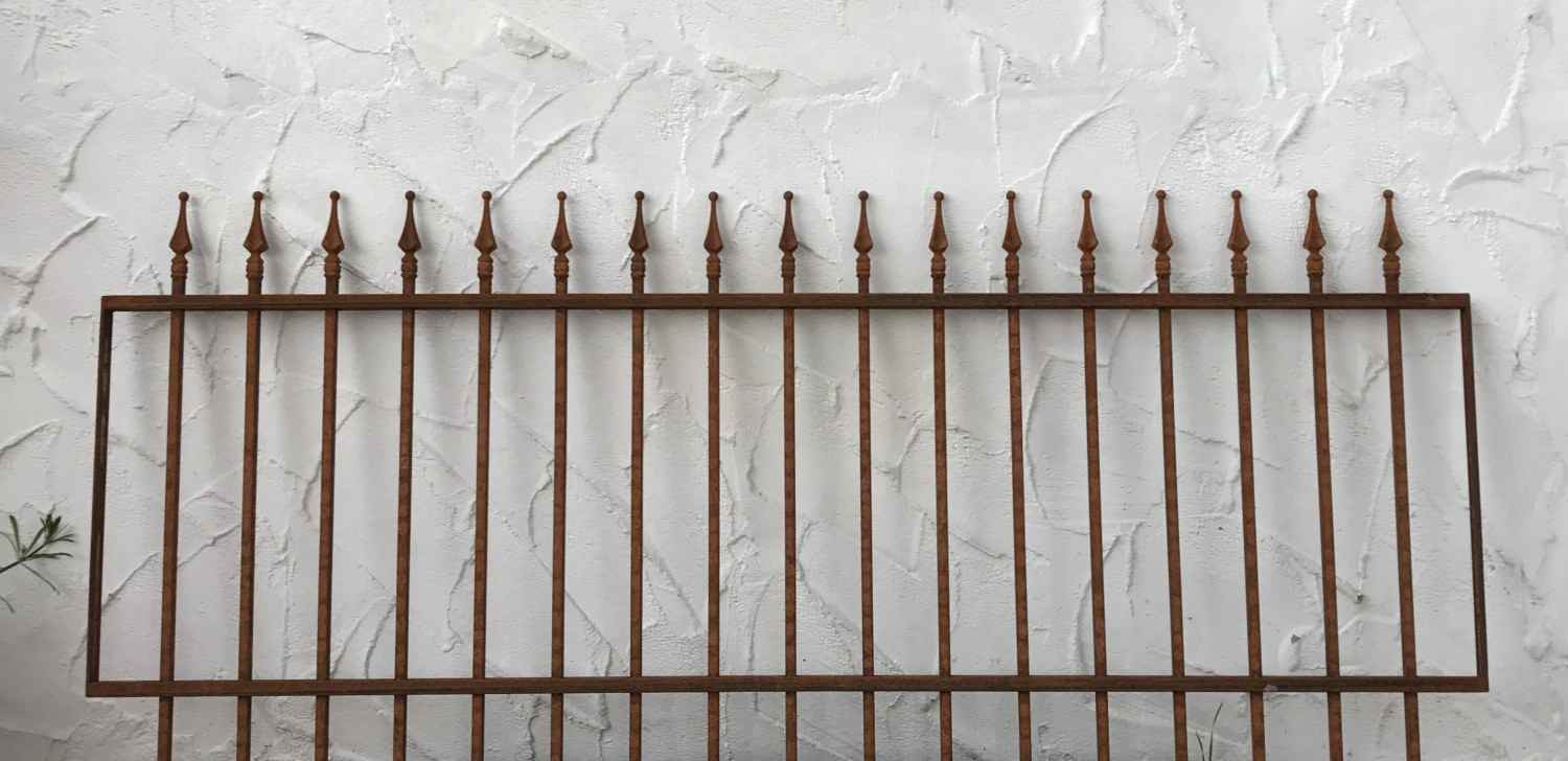 Schmiedeeisen Gartenzaun Zaun Metall Limone-Z100/200 Rost Antik Schmiedeeisen Gartenzaun Zaun Metall Limone-Z100/200 Rost Antik