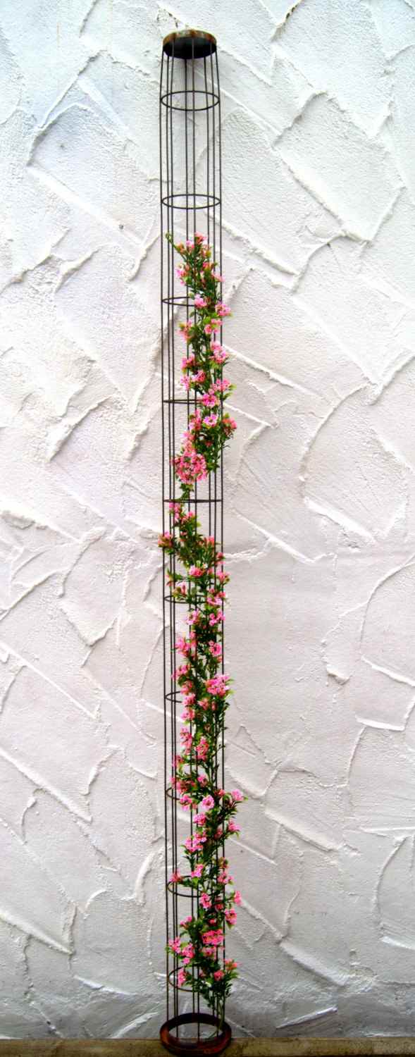 Spalier Rankhilfe Bohnen Tomaten Turm  Tomatensäule  Veronique 110 ROST Natur