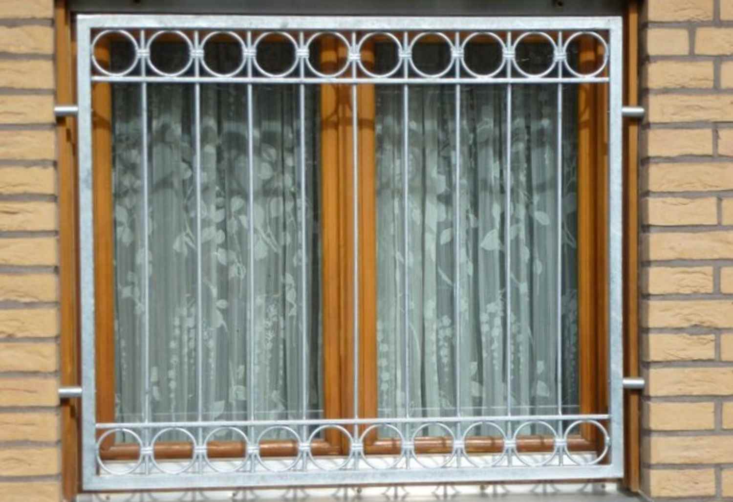 Fenstergitter Schmiedeeisen Ziergitter Einbruchschutz Anello-Z100/80 Verzinkt Fenstergitter Schmiedeeisen Ziergitter Einbruchschutz Anello-Z100/80 Verzinkt