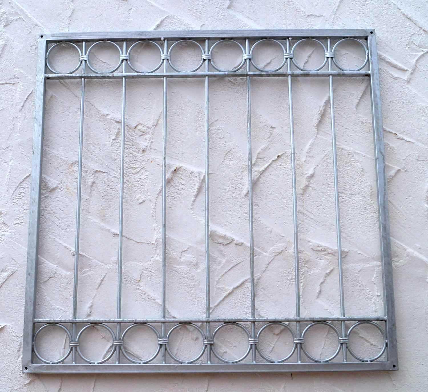 Fenstergitter Schmiedeeisen Ziergitter Einbruchschutz Anello-Z100/80 Verzinkt Fenstergitter Schmiedeeisen Ziergitter Einbruchschutz Anello-Z100/80 Verzinkt