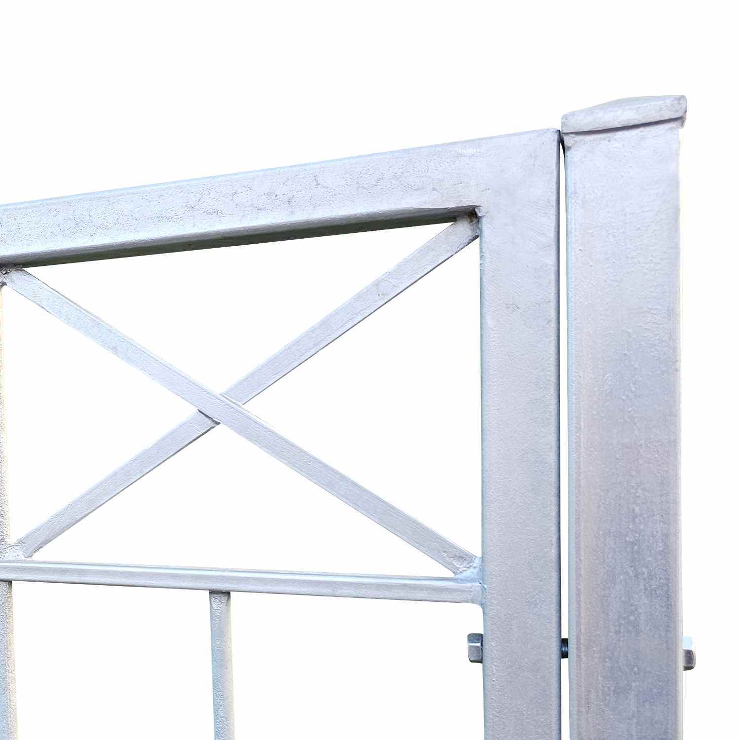 1 Meter Gartenzaun Zaunfeld Metall Balkon Crossline-Z120/200 Feuer verzinkt 1 Meter Gartenzaun Zaunfeld Metall Balkon Crossline-Z120/200 Feuer verzinkt