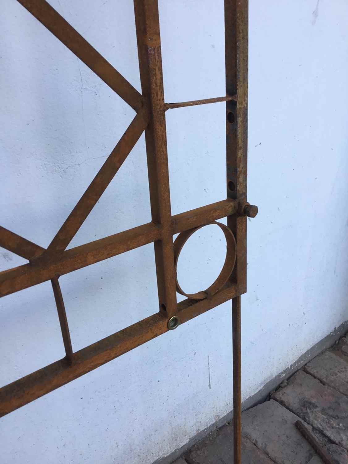 Metall Eisen Spalier Rankgitter Rankhilfe Wandgitter Meran 80 Rost Rostig