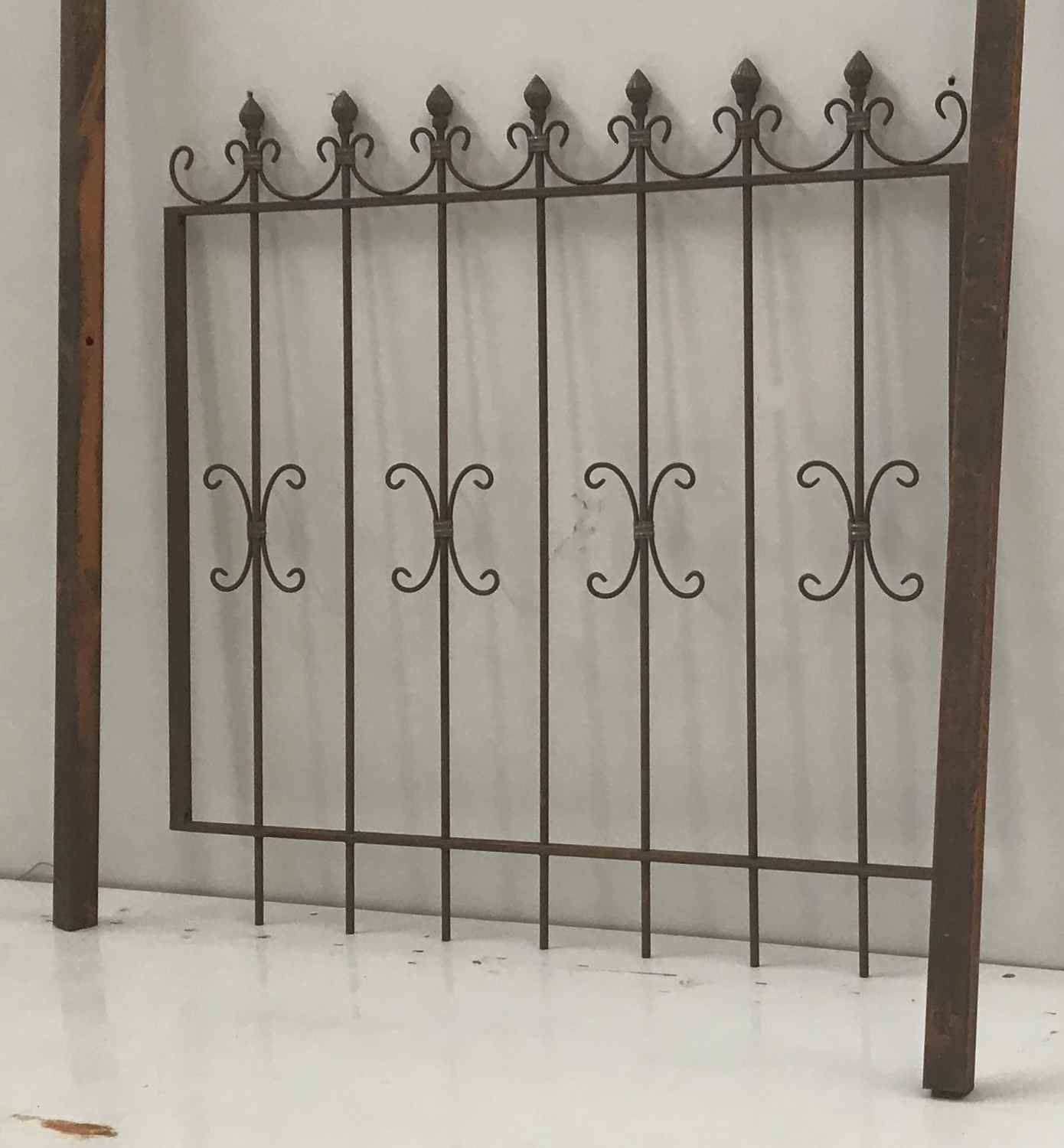 Schmiedeeisen Zaun Eisen Gartenzaun Antik Cassel-Z100/100 Roh Rost rostig Schmiedeeisen Zaun Eisen Gartenzaun Antik Cassel-Z100/100 Roh Rost rostig