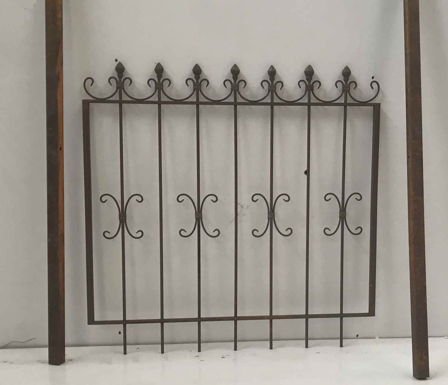 Schmiedeeisen Zaun Eisen Gartenzaun Antik Cassel-Z100/100 Roh Rost rostig Schmiedeeisen Zaun Eisen Gartenzaun Antik Cassel-Z100/100 Roh Rost rostig