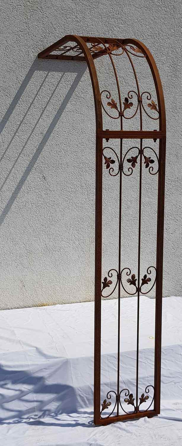Sehr STABIL solider Metall Rundbogen Wand Rosenbogen Monaco-WRB 60/220 Rost