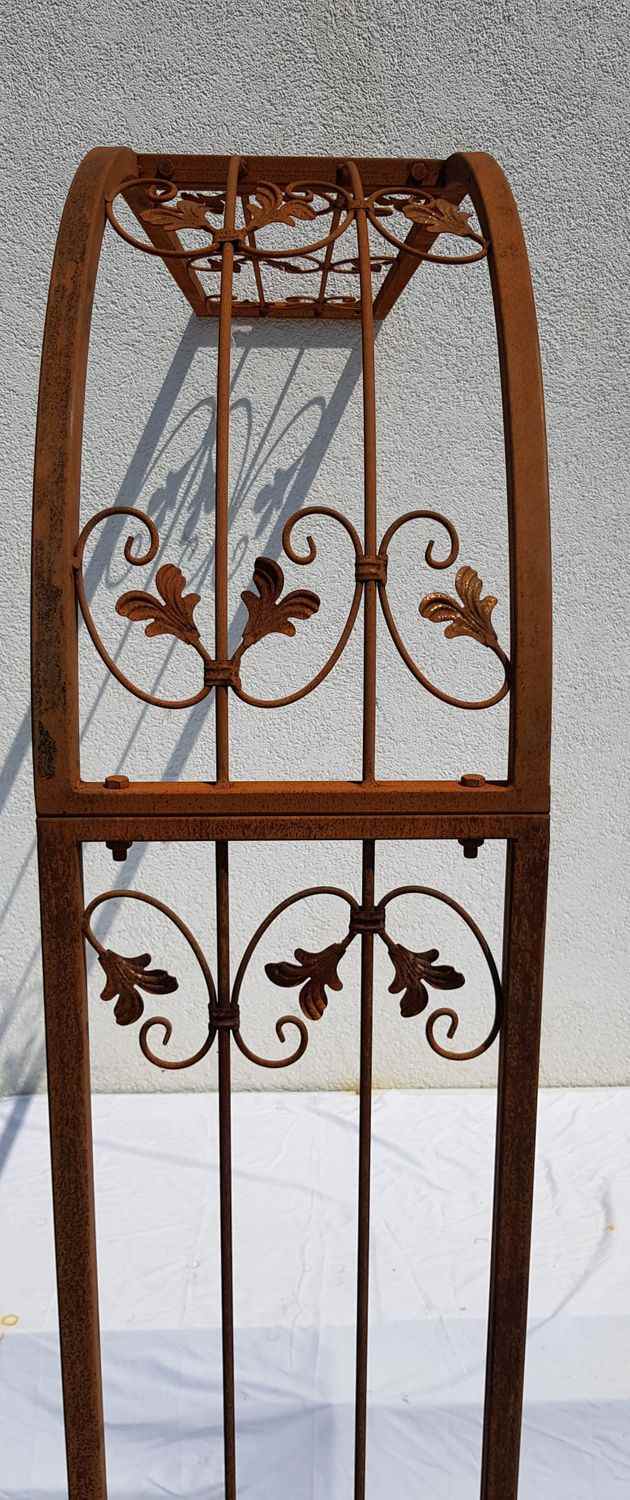 Sehr STABIL solider Metall Rundbogen Wand Rosenbogen Monaco-WRB 60/220 Rost