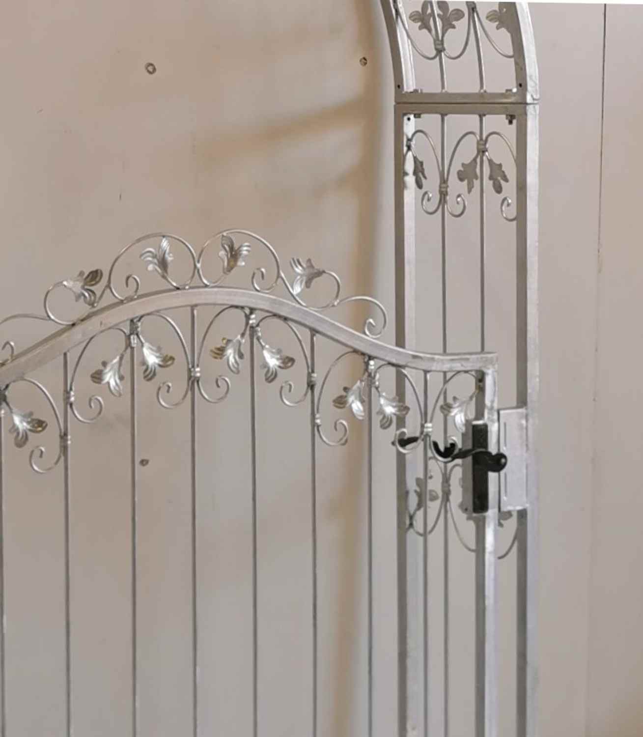 Tor Gartentür Pforte Rosenbogen Tür Monaco-RBGT-RBS 124/100/40 Schloss Verzinkt