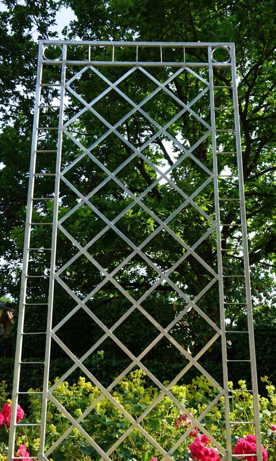 Metall Eisen Spalier Rankgitter Rankhilfe Wandgitter Meran 100 200 FEUER Verzinkt