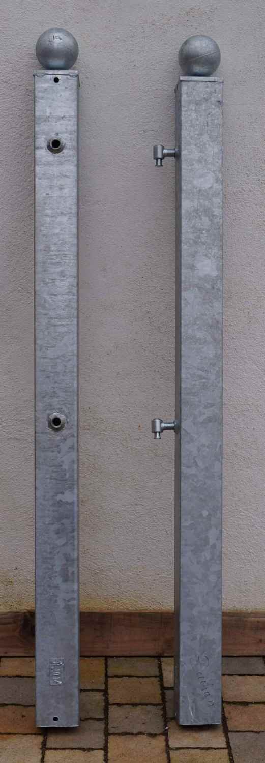 Metall Stahl Torpfosten Stahlpfosten Monaco 160/160 1500 Kugel Feuer verzinkt Metall Stahl Torpfosten Stahlpfosten Monaco 160/160 1500 Kugel Feuer verzinkt
