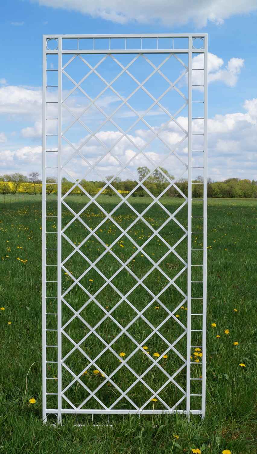 Metall Eisen Rankgitter Rankhilfe Wandgitter Meran 120 240 XXL verzinkt weiss 