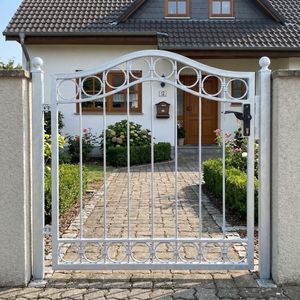 Gartentür Pforte Tor Metall Eisen Anello-GT100/100S Feuer Verzinkt P.-Set 60 100 cm 1m