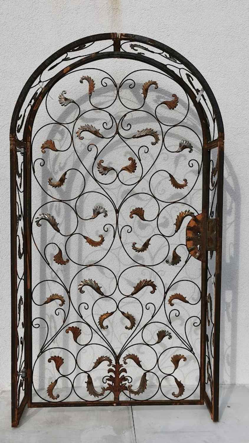 Gartentür Pforte Rosenbogen mit Tür Lisbao-RBGT-RBS 100/220/40 Schloss Edel Rost