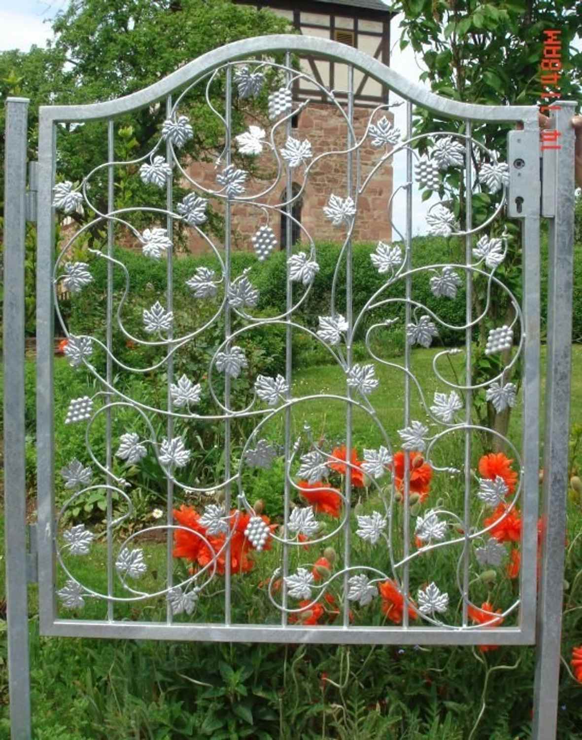 Gartentür Tür Tor Pforte Bachus-GT100/100SR Verzinkt Gartentür Tür Tor Pforte Bachus-GT100/100SR Verzinkt 100 cm 1m Frontseite5