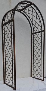 STABIL Rundbogen Rosenbogen Meran-RB 120/220 Roh / Rost Edelrost 120 cm Breit 220 cm hoch 60 cm tief Premium Qualität