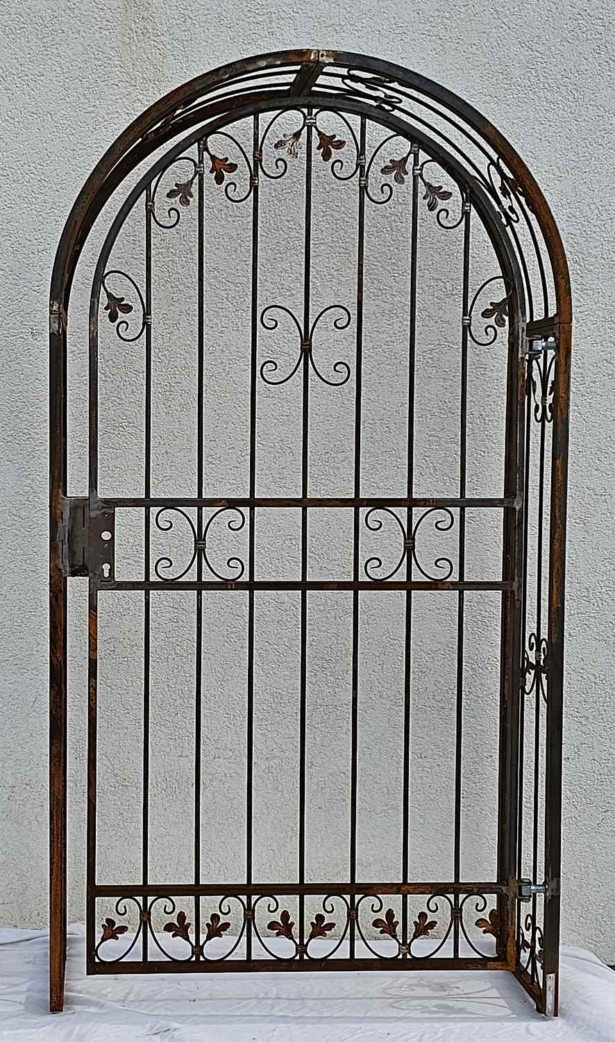 Tor Gartentür Pforte Rosenbogen mit Tür Monaco-RBGT-RBS 100/200 Edel Rost Tor Gartentür Pforte Rosenbogen mit Tür Monaco-RBGT-RBS 100/200 Edel Rost