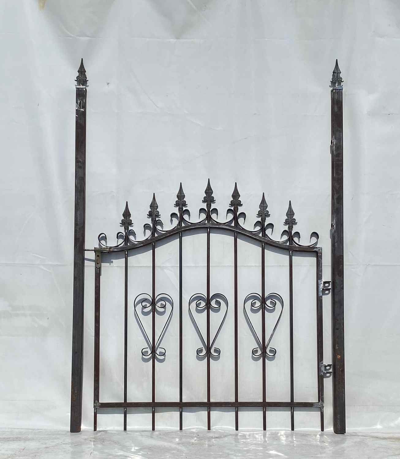 Gartentür Tür Tor Metall Schmiedeeisen Pforte Amori-GT100/100R Roh Rost P.-Set 60 Gartentür Tür Tor Metall Schmiedeeisen Pforte Amori-GT100/100R Roh Rost P.-Set 60