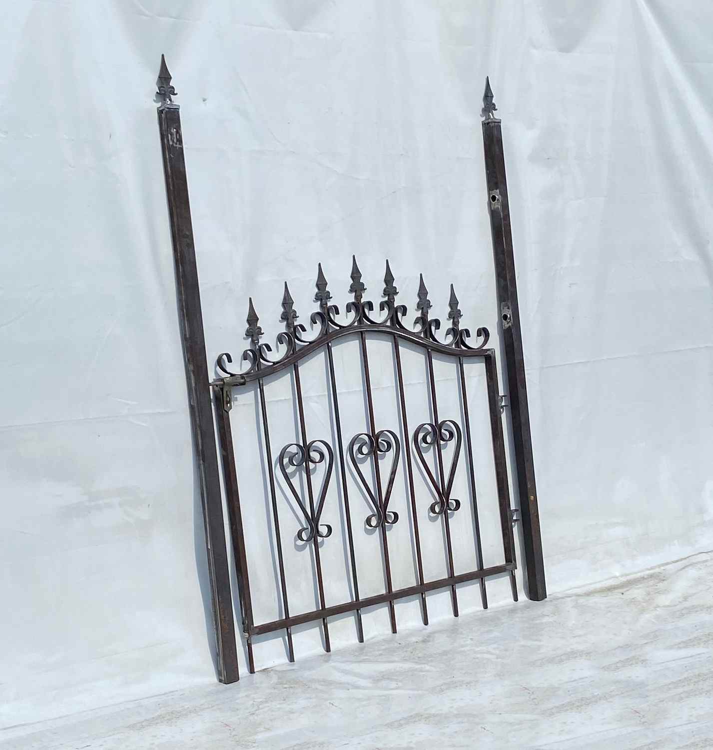 Gartentür Tür Tor Metall Schmiedeeisen Pforte Amori-GT100/100R Roh Rost P.-Set 60 Gartentür Tür Tor Metall Schmiedeeisen Pforte Amori-GT100/100R Roh Rost P.-Set 60