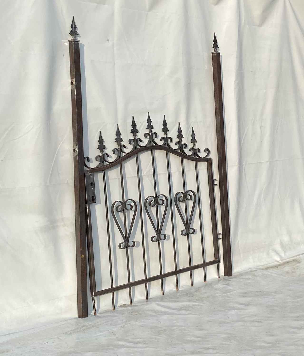Gartentür Tür Tor Metall Schmiedeeisen Pforte Amori-GT100/100S Roh Rost P.-Set Gartentür Tür Tor Metall Schmiedeeisen Pforte Amori-GT100/100S Roh Rost P.-Set