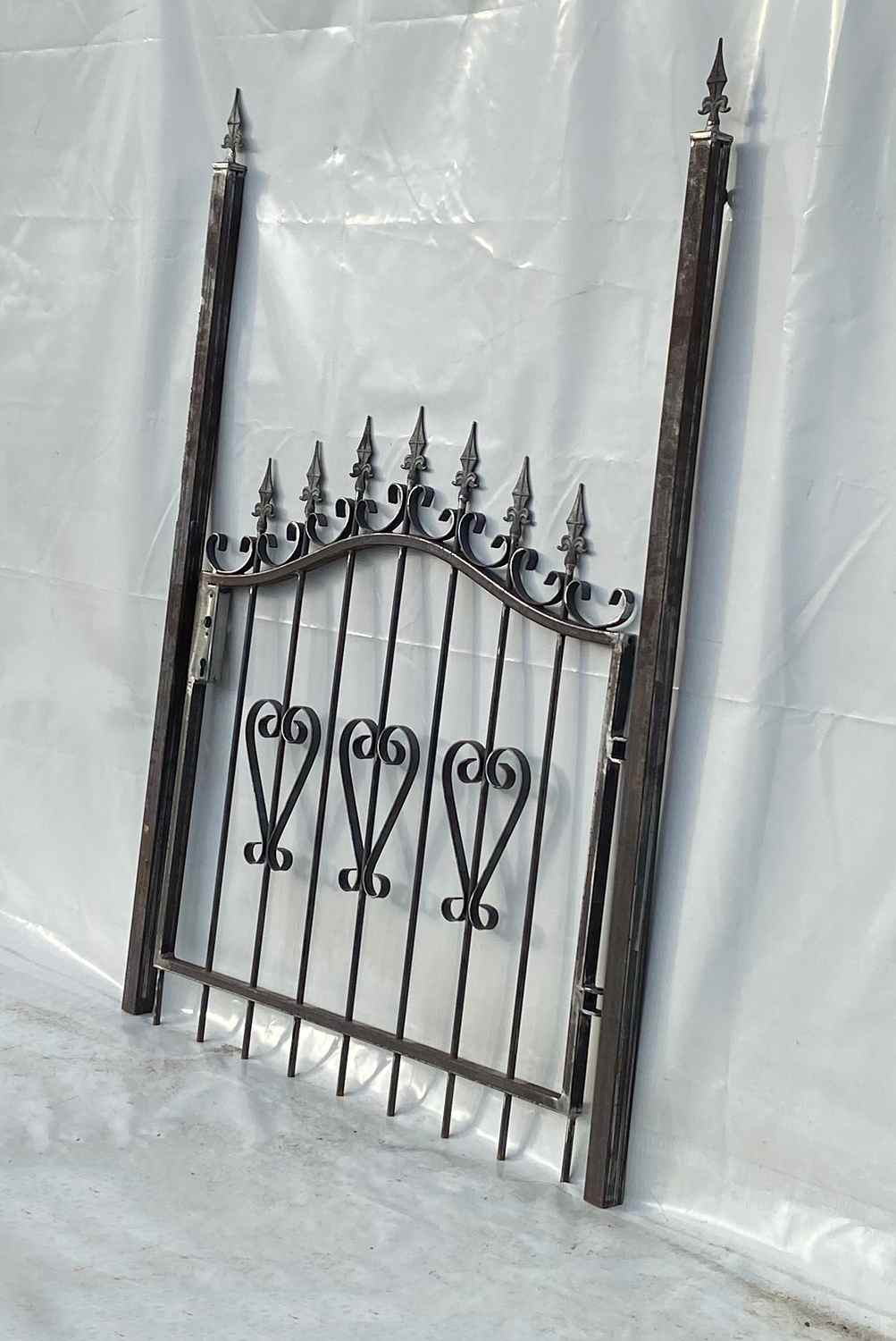 Gartentür Tür Tor Metall Schmiedeeisen Pforte Amori-GT100/100S Roh Rost P.-Set Gartentür Tür Tor Metall Schmiedeeisen Pforte Amori-GT100/100S Roh Rost P.-Set