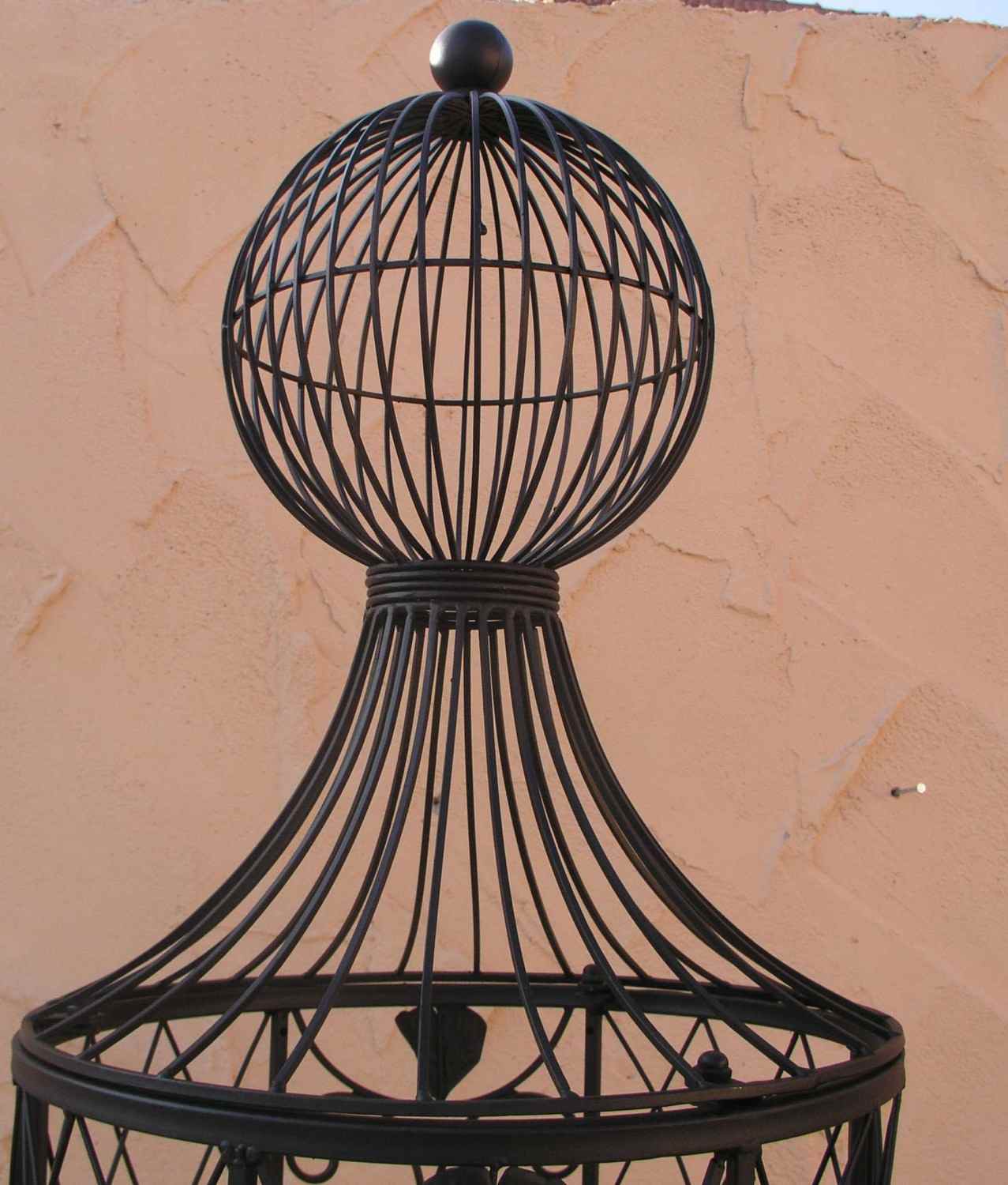 Rankstab Rankhilfe Rankgitter Obelisk Wells XXL 225 Schwarz für Clematis