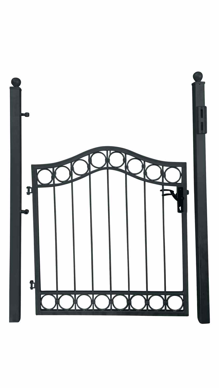 Gartentür Pforte Tor Metall Eisen Anello-GT100/100S verzinkt P.-Set 60 Anthrazit Grau Gartentür Pforte Tor Metall Eisen Anello-GT100/100S verzinkt P.-Set 60 Anthrazit Grau