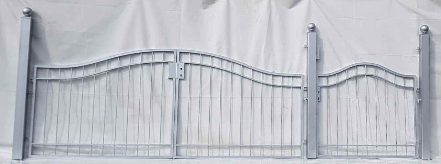 Metall Gartentor mit Tor Pforte Metall Boston-GRT500/120S Feuer Verzinkt Premium Metall Gartentor mit Tor Pforte Metall Boston-GRT500/120S Feuer Verzinkt Premium