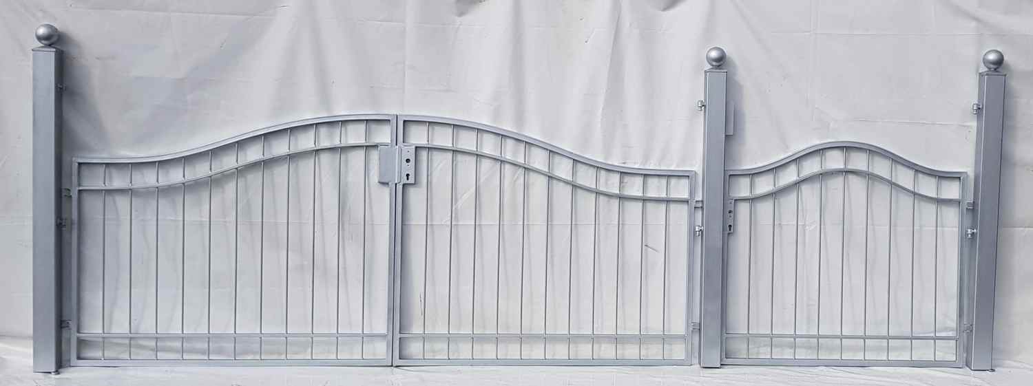 Metall Gartentor mit Tor Pforte Metall Boston-GRT500/120S Feuer Verzinkt Premium Metall Gartentor mit Tor Pforte Metall Boston-GRT500/120S Feuer Verzinkt Premium