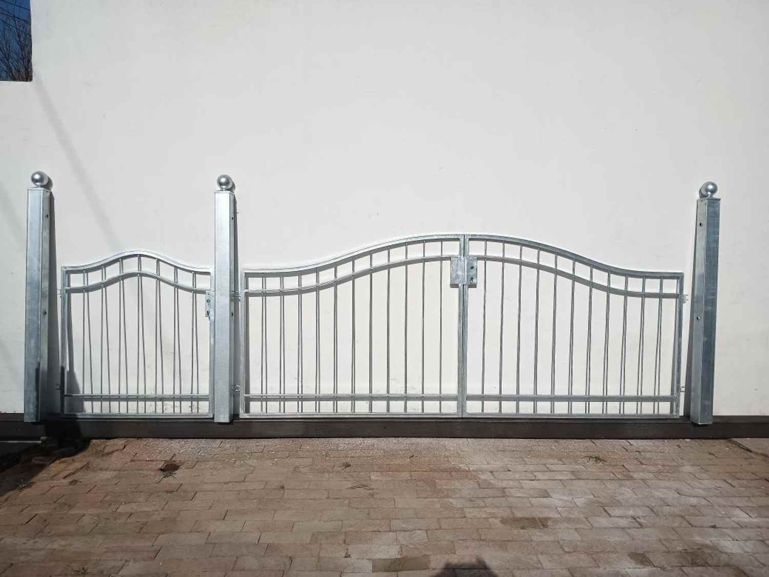 Metall Gartentor mit Tor Pforte Metall Boston-GRT500/120S Feuer Verzinkt Premium Metall Gartentor mit Tor Pforte Metall Boston-GRT500/120S Feuer Verzinkt Premium