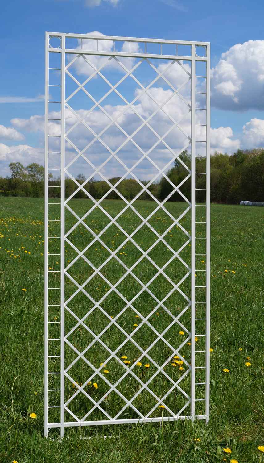 Metall Eisen Spalier Rankgitter Rankhilfe Wandgitter Meran 100 200 FEUER Verzinkt grau RAL 7016