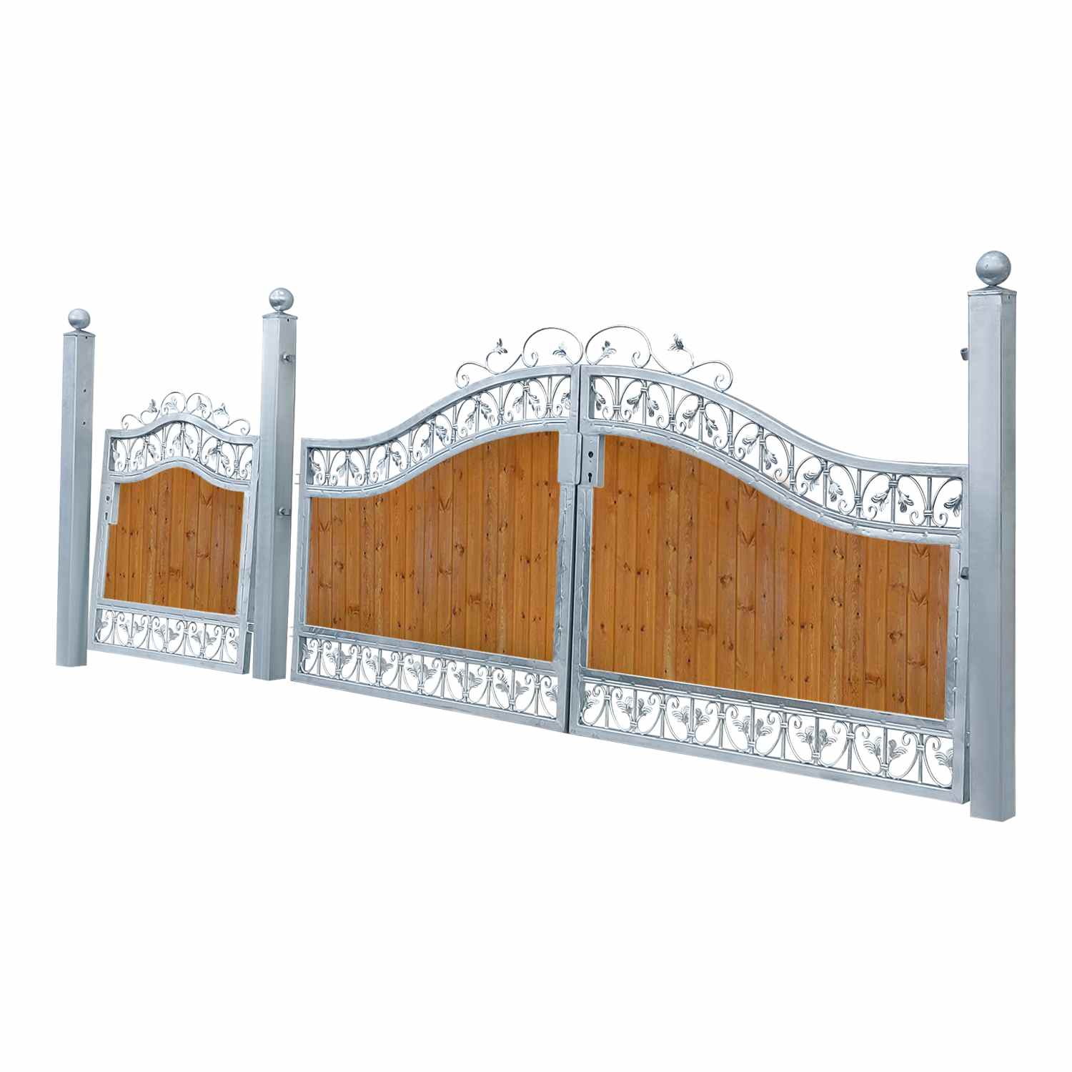 Hoftor Einfahrtstor Monaco-GRF500/100S-BB P.-Set 100 Holzfüllung Verzinkt Blickdicht Hoftor Einfahrtstor Monaco-GRF500/100S-BB P.-Set 100 Holzfüllung Verzinkt Blickdicht