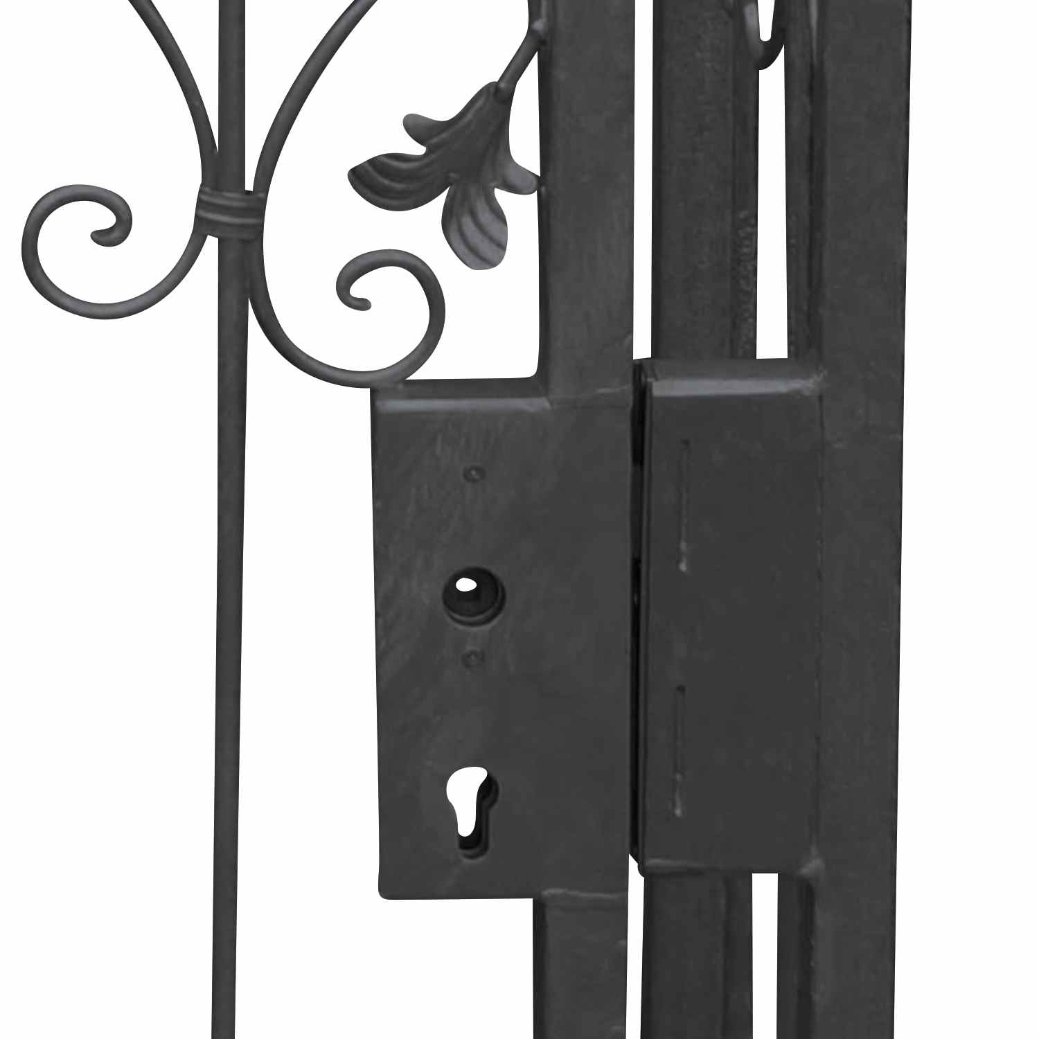 Tor Gartentür Pforte Rosenbogen mit Gartentür Monaco-RBGT-RBS 100/100/40 Schloss Verzinkt Anthrazit Grau 100 cm  1m Detail