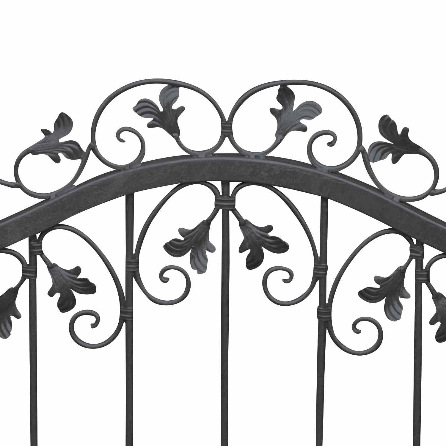 Tor Gartentür Pforte Rosenbogen mit Gartentür Monaco-RBGT-RBS 100/100/40 Schloss Verzinkt Anthrazit Grau 100 cm  1m Detail