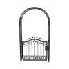 Monaco-RBGT-RBS 100/100/40 Schloss Verzinkt Anthrazit Grau 100 cm 1m 1. Bild Tor Gartentür Pforte Rosenbogen mit Gartentür Monaco-RBGT-RBS 100/100/40 Schloss Verzinkt Anthrazit Grau 100 cm 1m Frontseite