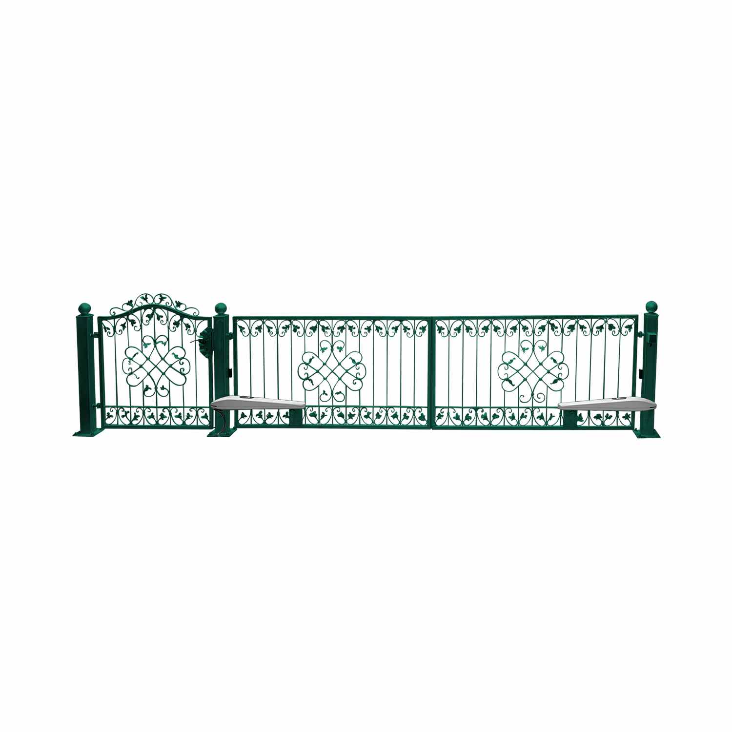 Elektrisch Gartentor Hoftor Tor Schmiedeisen Metall Monaco-GFT500/100A Premium P.-Set Anthrazit Grau Elektrisch Gartentor Hoftor Tor Schmiedeisen Metall Monaco-GFT500/100A Premium P.-Set Anthrazit Grau